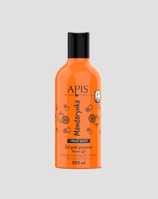 Gel de duche natural com aroma a tangerina e ácido hialurónico Fruit Shot da Apis - 1