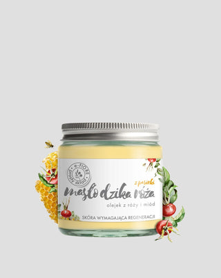 Manteiga regeneradora de rosa selvagem com mel para peles secas que necessitam de revitalização E-Fiore - 1