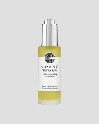 Vitamina C Tetra 15% Sérum de tratamento anti-tempo com âmbar e ginseng BIOUP - 1
