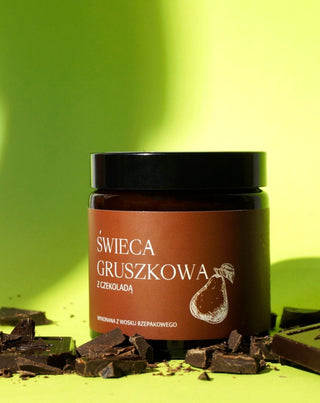 Vela de cera de colza natural com aroma de pera e chocolate Mglife - 3