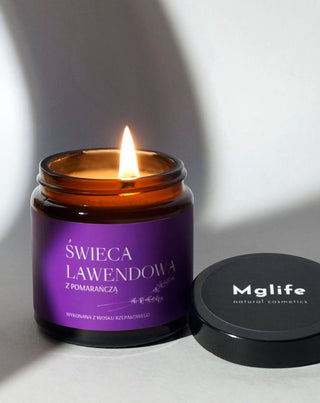 Vela de cera de canola lavanda laranja com pavio 100% algodão Mglife - 2