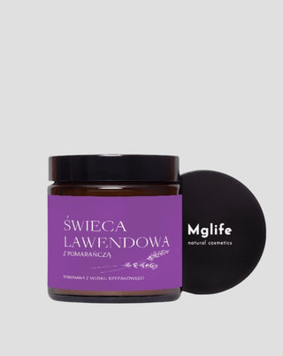 Vela de cera de canola lavanda laranja com pavio 100% algodão Mglife - 3