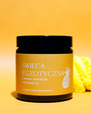 Vela exótica de colza feita à mão com fragrância de manga, ananás e laranja Mglife - 2