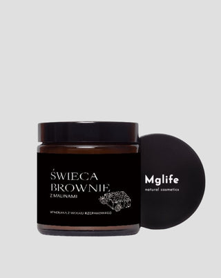 Vela vegana de framboesa com aroma a brownie de framboesa 120 ml MgLife - 4
