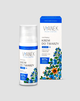 Creme hidratante para o rosto com extrato de folha de dente-de-leão para peles secas e sensíveis Vianek - 2