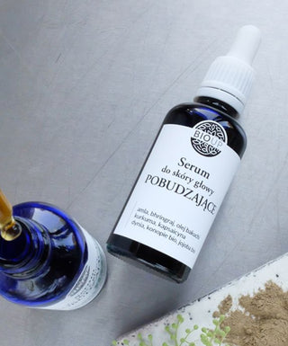 Sérum estimulante do couro cabeludo para o crescimento do cabelo com uma mistura de ervas indianas BIOUP - 3