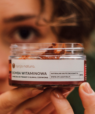 Máscara vitaminada para rosto e corpo com argila vermelha 100% natural Opção Natura - 2