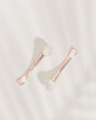 Massajador de olhos 3D com cristal de rocha e aplicador de creme Crystallove - 3