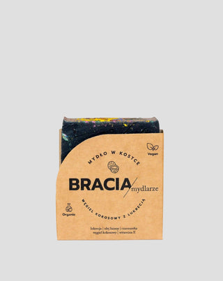 Sabonete em barra purificante e antibacteriano carvão de coco com alcaçuz Bracia Mydlarze - 1