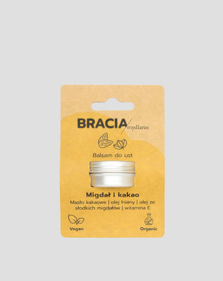 Bálsamo hidratante para lábios amêndoa e cacau com vitamina E e óleo de linhaça Bracia Mydlarze_3 - 3