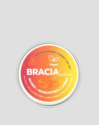 Sorvete de frutas para lábios secos e gretados cereja manga e tangerina Bracia Mydlarze - 1