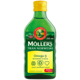 Moller's Norwegian Lemon Flavoured Trank com 600 UI de vitamina D3 - 1