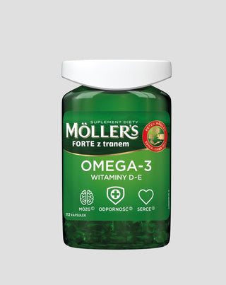 Suplemento alimentar com ácidos Omega-3 e vitamina D - E Forte Moller's 112 cápsulas - 1
