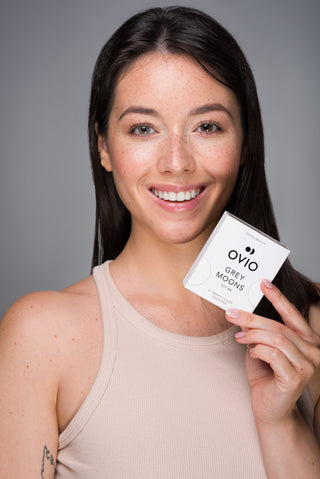 Grey moons no. 1 ash coloured monthly contact lenses grey moons no. 1 Ovio - 2