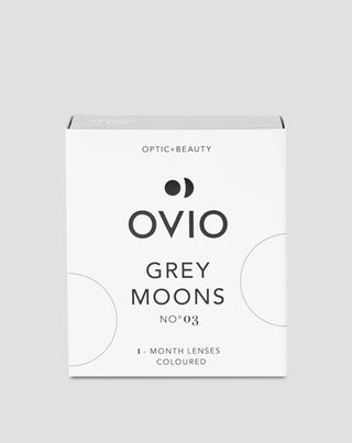 Lentes de contacto mensais Grey moons no. 3 de cor grafite. 3 Ovio - 1
