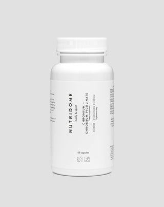 Picolinato de crómio com vitamina C e piperina para regular os níveis de açúcar Nutridome 60 cápsulas - 1