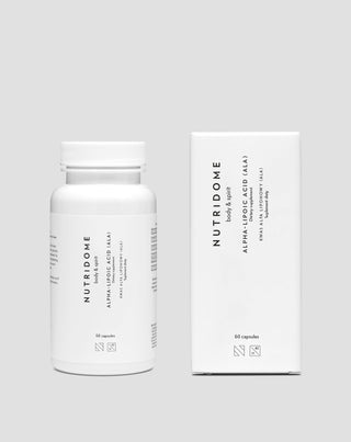 Ácido alfa-lipóico ALA que apoia o metabolismo da glucose Suplemento alimentar Nutridome 60 unid. - 2