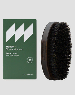 Pincel para a barba em madeira de faia com cerdas de javali natural Monolith - 3