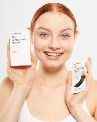 O conjunto de 28 tiras de branqueamento dentário White(ning) Stripes Smilebite. - 4