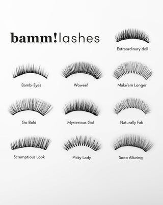 Pestanas artificiais 2d numa tira para utilização múltipla Sooo Alluring Bamm!Lashes - 6