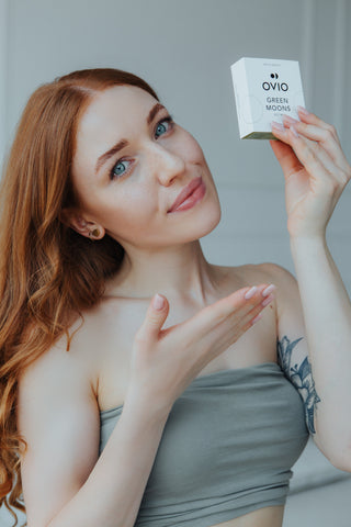 Lentes de contacto coloridas Green moons no. 3 com riscas prateadas Green moons no. 3 3 Ovio - 2