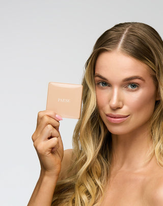 Bronzeador prensado Selfglow 02 Warm com ingredientes activos para o contorno do rosto Paese - 3