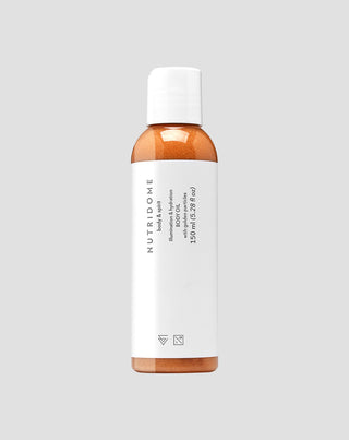 Óleo corporal iluminador com efeito de brilho com óleo de jojoba e óleo de argão Nutridome - 1