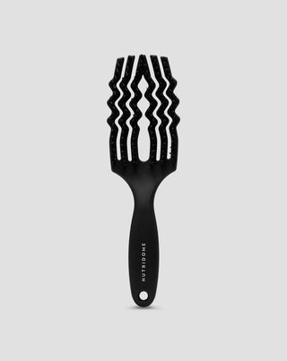 Escova de cabelo de cerdas naturais Nutridome em preto - 1