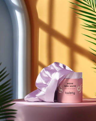 Touca de dormir de seda para cabelos encaracolados, ondulados e compridos Twisty - 4