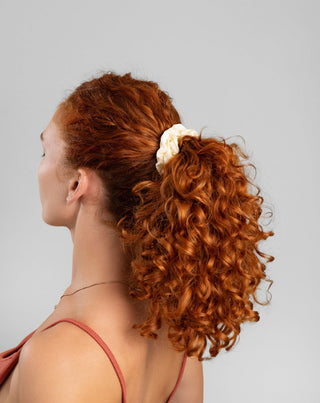 Conjunto de elásticos para cabelo em seda 100% natural - verde, creme, preto Twisty 3 pcs. - 2