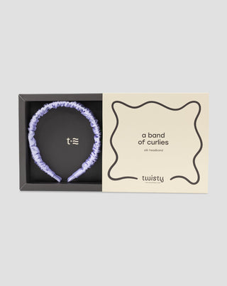 Fita de seda para o cabelo em seda 100% natural lilás Twisty - 3