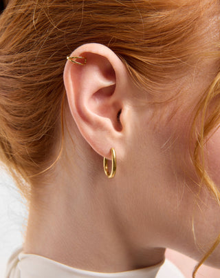 Conjunto de brincos banhados a ouro com jade rosa em aço inoxidável Mys_1 - 3