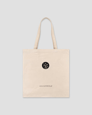 Saco de compras em algodão orgânico estampado écru Nutridome - 2