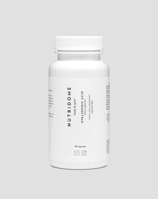 ácido hialurónico 300 mg/dia Nutridome para pele e articulações saudáveis 60 cápsulas
