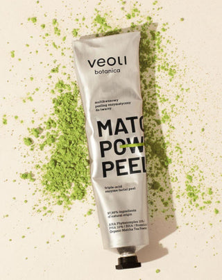 Peeling enzimático com AHA 10%, PHA 10%, BHA Matcha power peel Veoli Botanica - 2