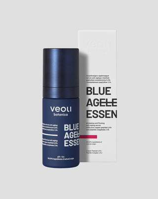 Blue ageless essence soro anti-envelhecimento com peptídeo de cobre e complexos de peptídeos Veoli Botanica - 4