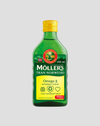 Moller's Norwegian Lemon Flavoured Trank com 600 UI de vitamina D3