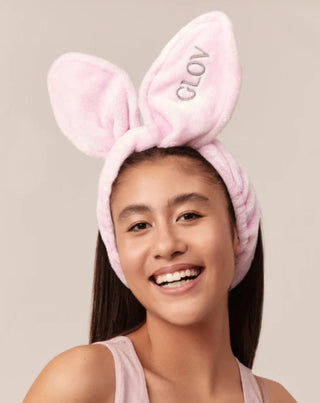 Fita para o cabelo Glov cor-de-rosa Bunny Ears para facilitar a limpeza - 2