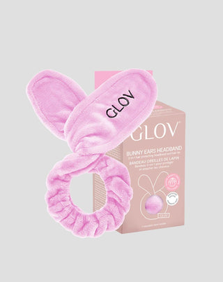 Fita para o cabelo Glov cor-de-rosa Bunny Ears para facilitar a limpeza - 3