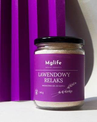 Sal de banho de magnésio com sal de Epsom e óleo essencial de lavanda relaxamento Mglife - 2