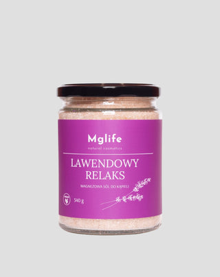 Sal de banho de magnésio com sal de Epsom e óleo essencial de lavanda relaxamento Mglife - 1