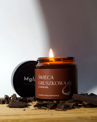 Vela de cera de colza natural com aroma de pera e chocolate Mglife - 2