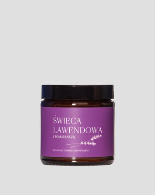 Vela de cera de canola lavanda laranja com pavio 100% algodão Mglife - 1