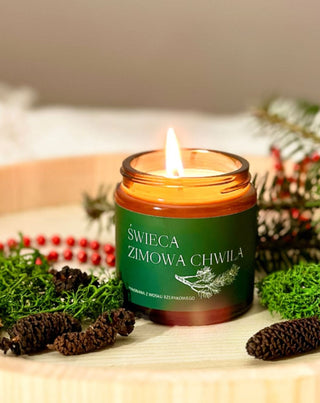 Vela de colza vegan Momento de inverno com aroma de pinho, cedro e âmbar 120 ml MgLife - 3