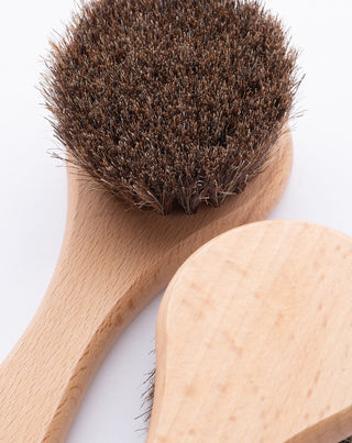 Escova redonda de massagem e limpeza facial n.º 15 com crina de cavalo HHUUMM - 2