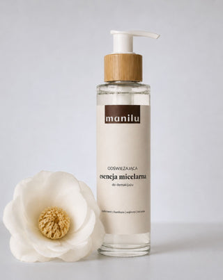 Essência desmaquilhante micelar refrescante para acalmar a irritação com D-pantenol Manilu - 4
