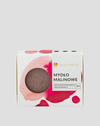 Sabão em barra de soda tradicional 100% natural de framboesa com óleos vegetais Opção Natura - 1