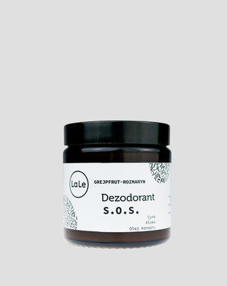 Desodorizante em creme SOS com aloe vera e zinco - Toranja e alecrim regulador da secreção de sebo La-Le - 1