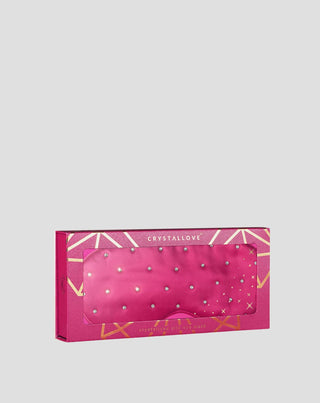 Faixa para olhos para dormir de seda decorada com cristais – hot pink Crystallove_4 - 4