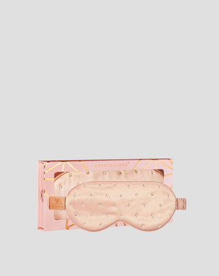 Faixa para os olhos para dormir em seda decorada com cristais – rose gold Crystallove - 1